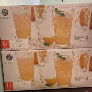 Set of 8, 16oz Tumbler Glasses